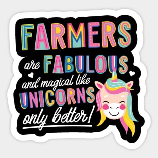 Farmers are like Unicorns Gift Idea Sticker